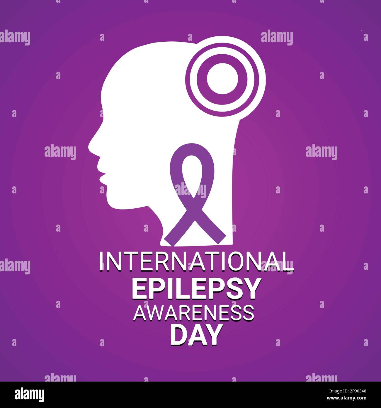 World Epilepsy day. March 26. Realistic purple ribbon symbol. Template for  poster with handdrawn lettering. Vector. Stock Vector by ©sunnysmilestock_  247498244