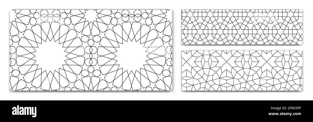 Islamic background collection with traditional style arabic. Seamless ...
