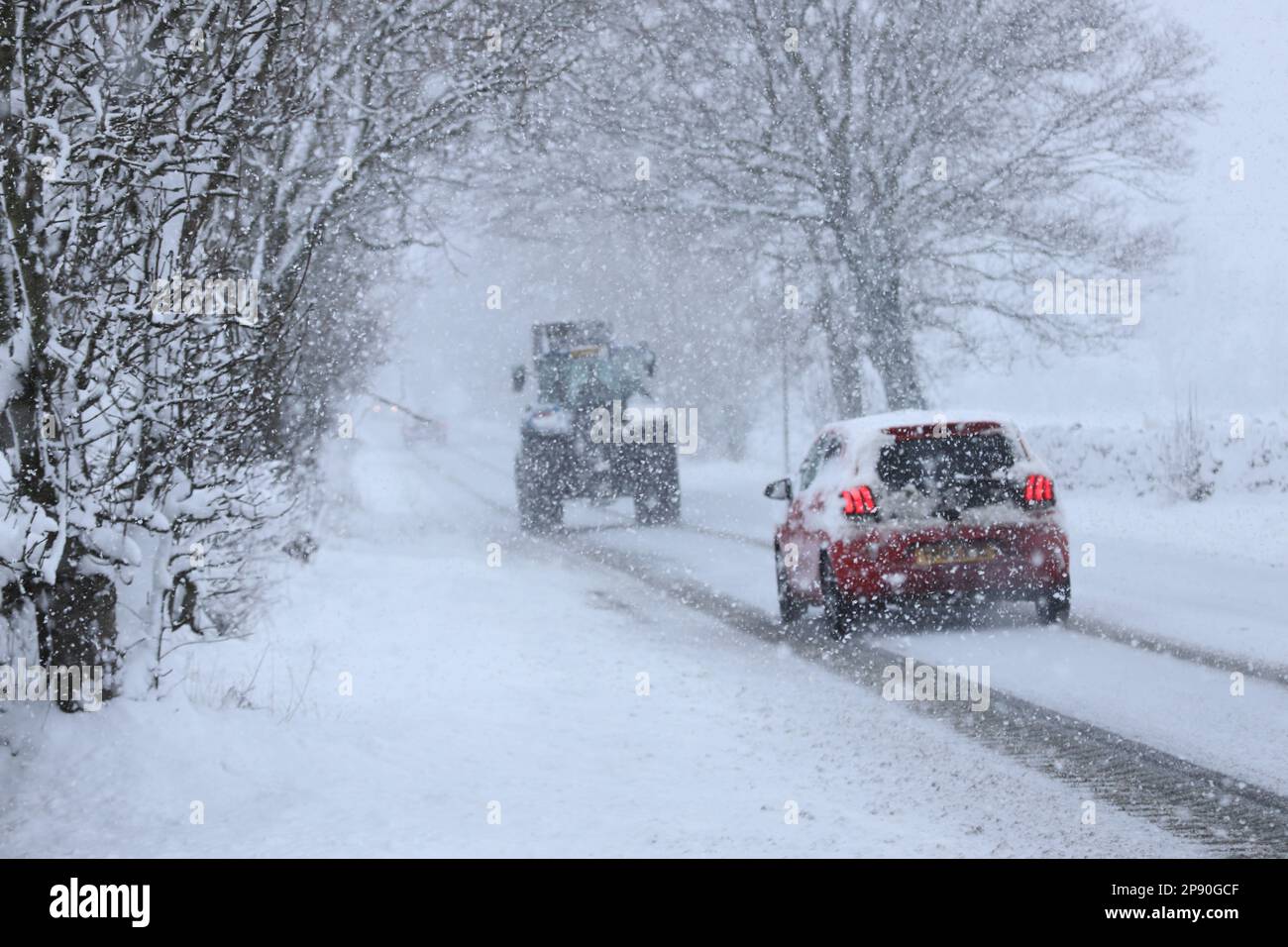 B6278, Barnard Castle, County Durham, UK. 10th March 2023. UK Weather