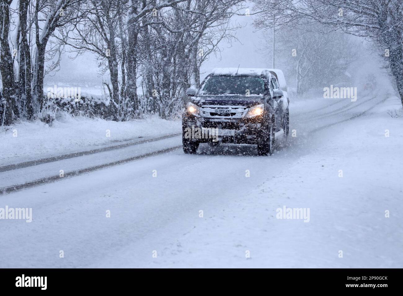 B6278, Barnard Castle, County Durham, UK. 10th March 2023. UK Weather
