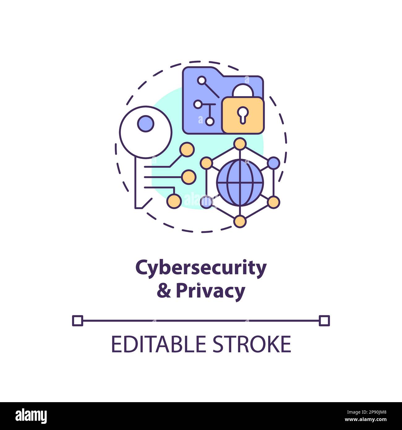 Cybersecurity and privacy concept icon Stock Vector Image & Art - Alamy