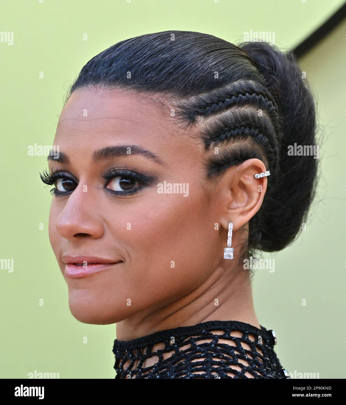 Ariana DeBose arriving at the Versace FW23 Show held at the Pacific