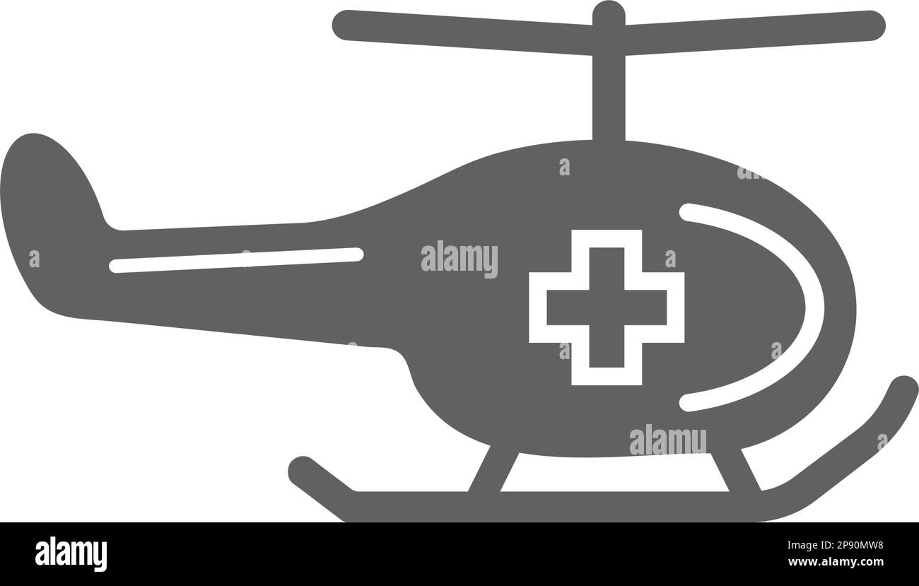 Air medical, transportation icon, vector graphics for medical or ...