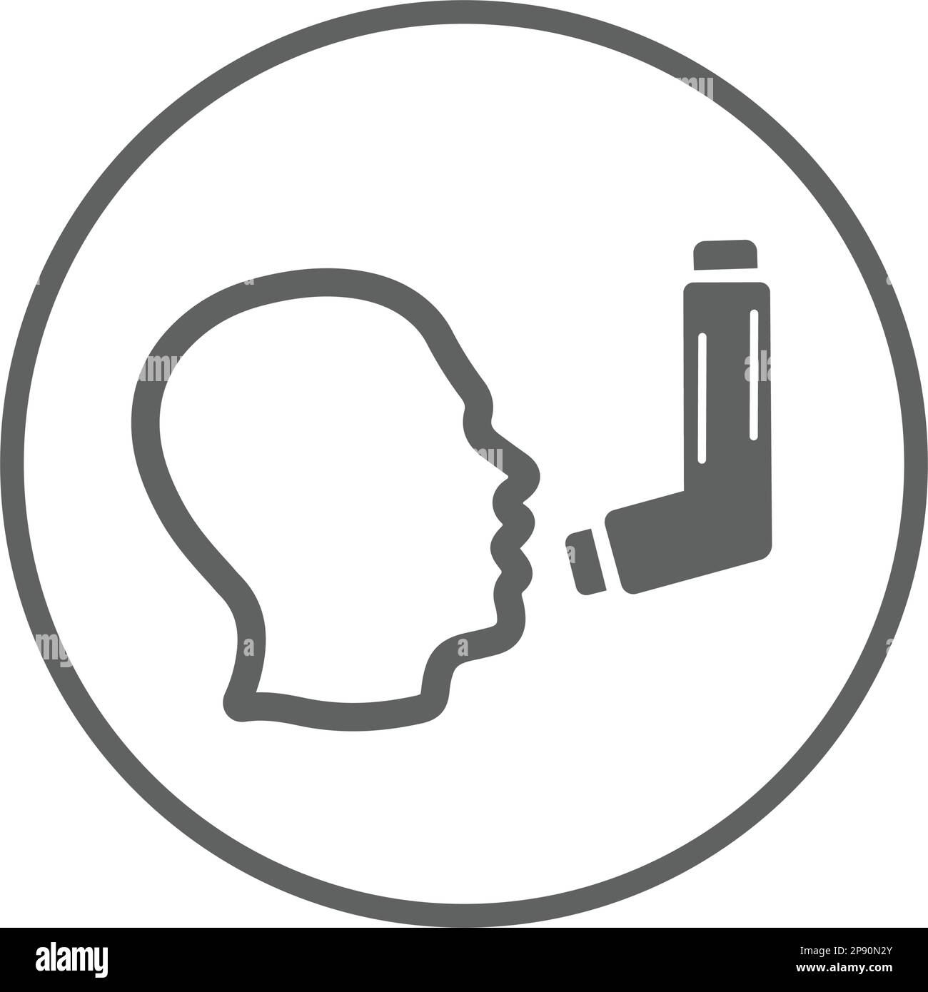 Asthma, breathing, inhaler icon. Use for commercial, print media, web or any type of design projects. Stock Vector