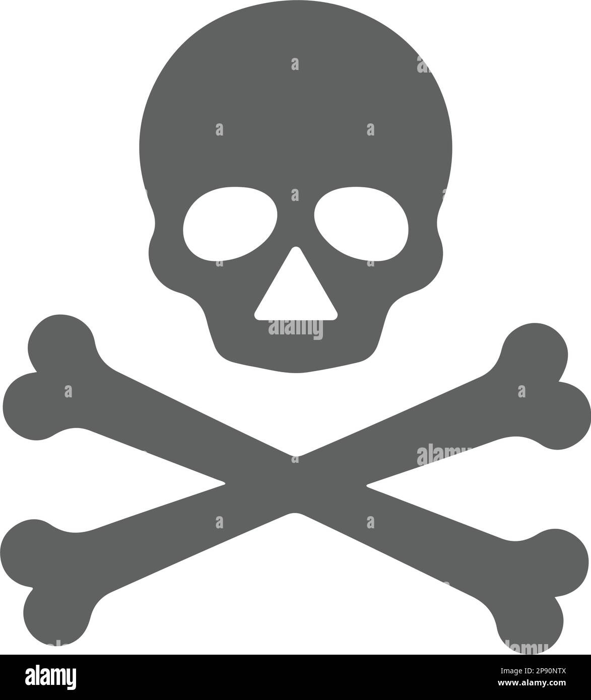 Bones, skeleton, skull icon, vector graphics for various use. Stock Vector