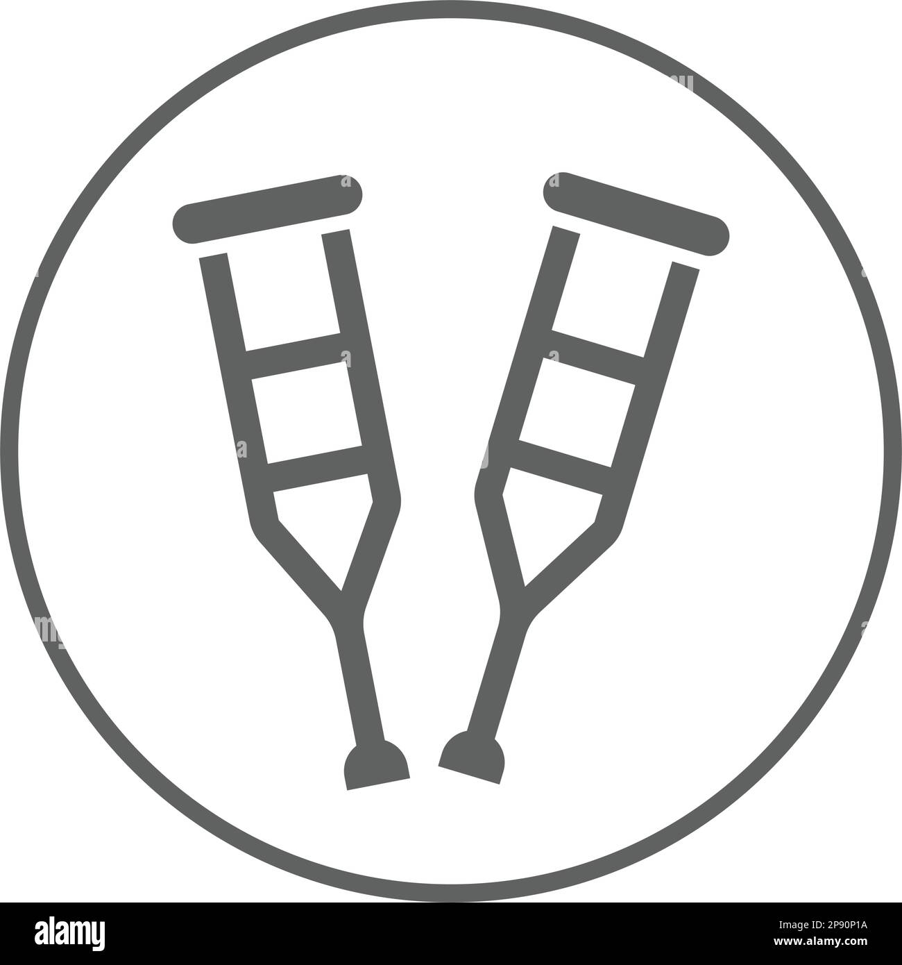 Crutches icon. Use for commercial, print media, web or any type of