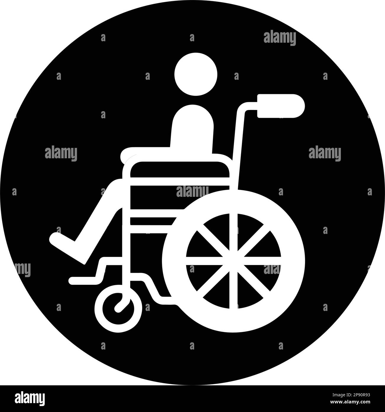 Disabled, wheelchair icon, vector graphics for various use Stock Vector