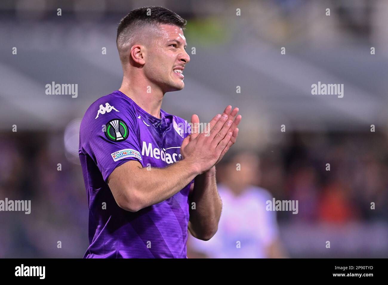 Florence, Italy. 05th Feb, 2023. Luka Jovic (ACF Fiorentina) shows