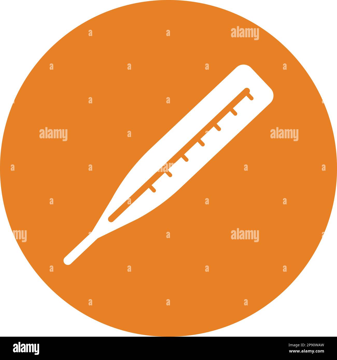 Thermometer icon, body temperature measurement. Beautiful, meticulously