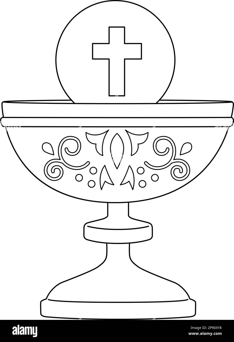 Chalice Isolated Coloring Page for Kids Stock Vector Image & Art - Alamy