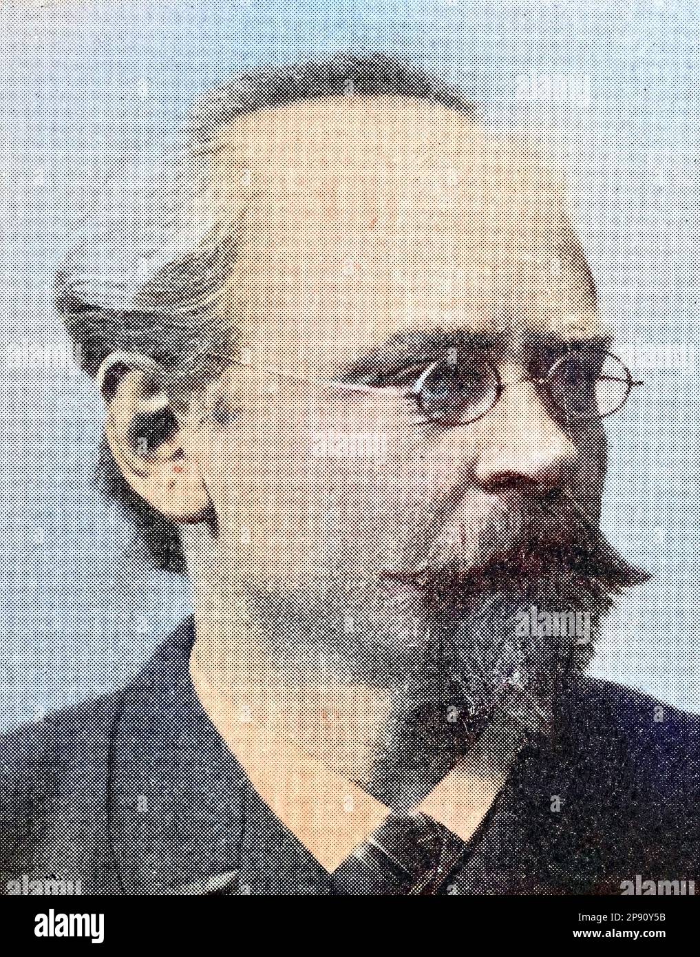 Wendelin Förster, 10. Februar 1844 - 18. Mai 1915, war ein deutscher Philologe und Romanist, Historisch, digital restaurierte Reproduktion von einer Vorlage aus dem 19. Jahrhundert Stock Photo