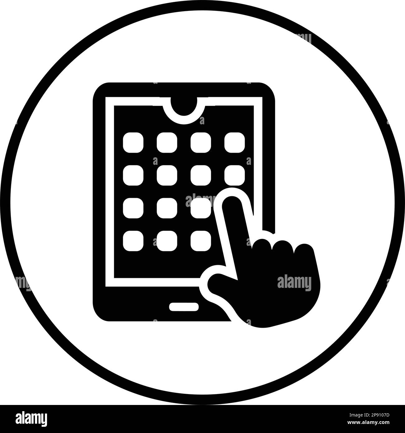 Tablet phone, touch pad icon, vector graphics for various use. Stock Vector