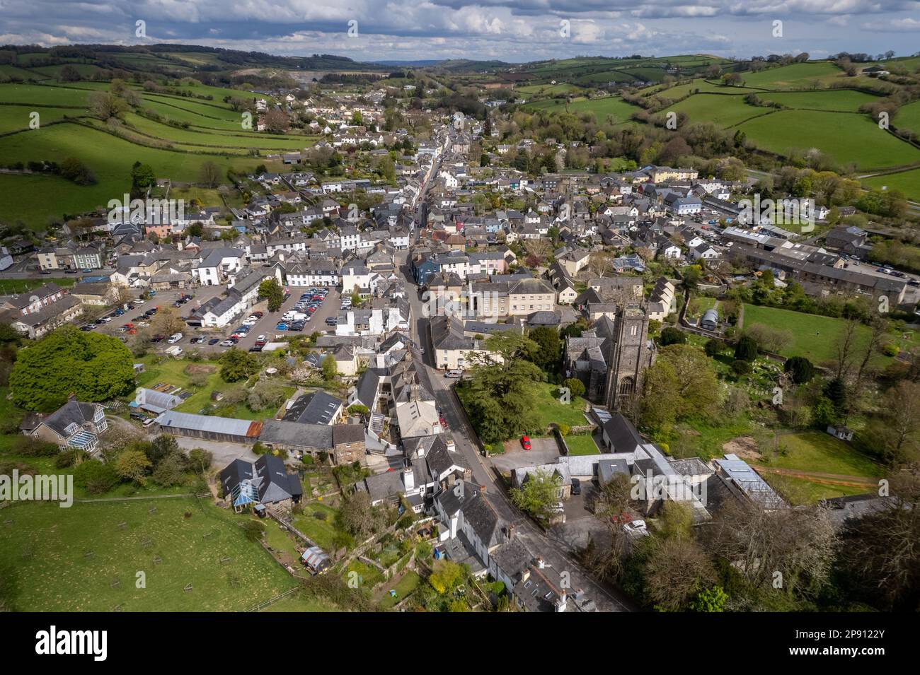 Ashburton, Devon Drone Aerial Photo Stock Photo Alamy