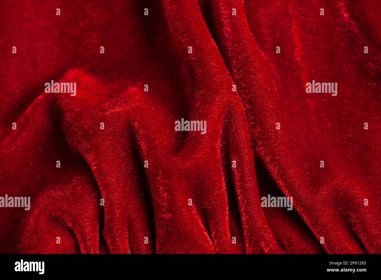 Red velour velvet texture waves hi-res stock photography and images - Alamy