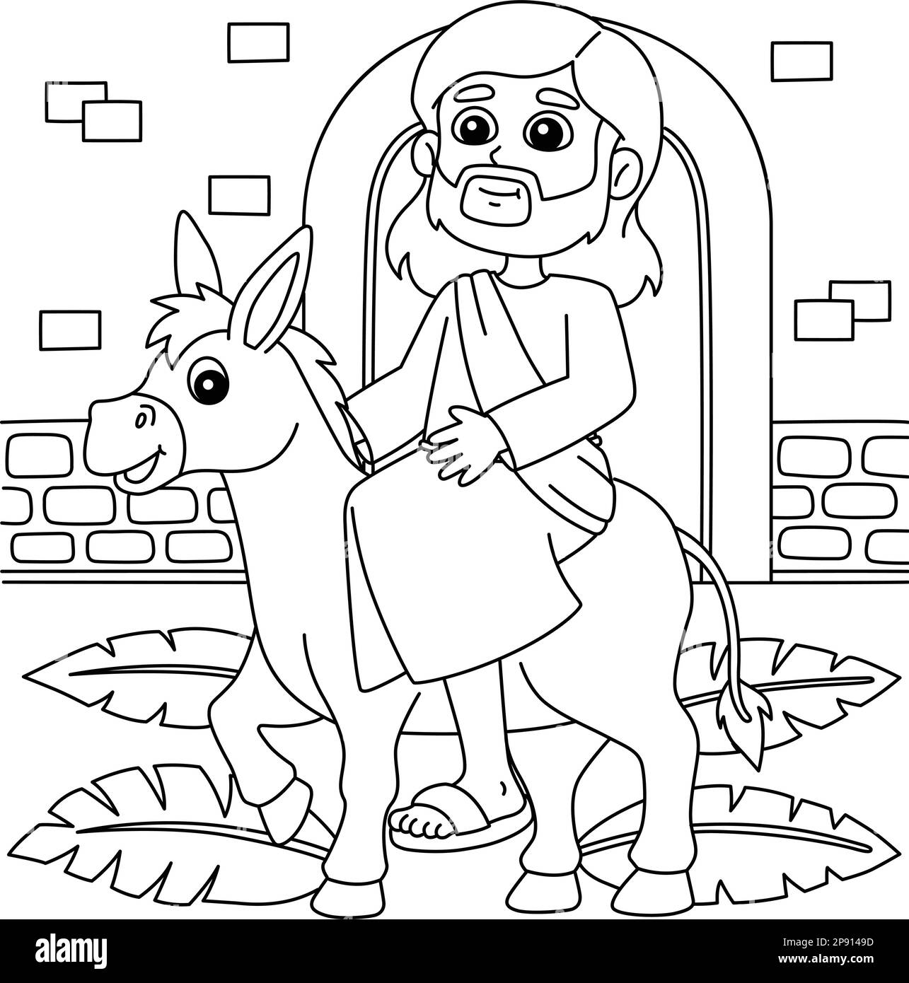 Jesus on palm sunday Black and White Stock Photos & Images Alamy