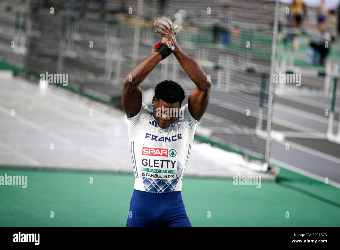 Istanbul, Turkey, 4 March 2023. Makenson Gletty of France reacts in