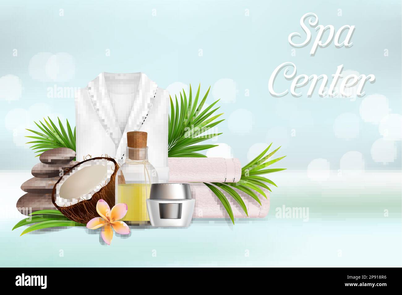 Spa salon services vector poster design template Stock Vector