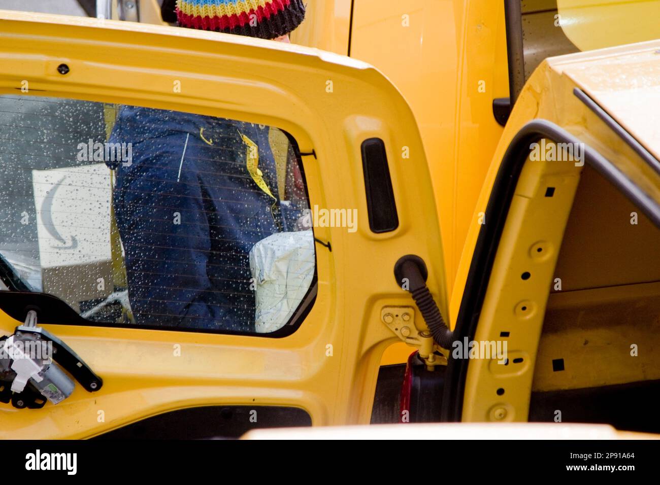Briancon, France. 09th Mar, 2023. A postman puts the mail and parcels