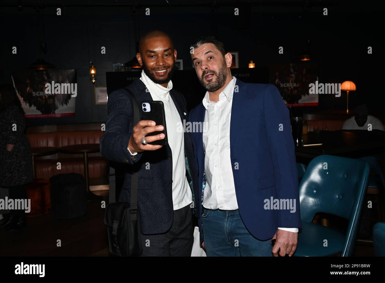London, UK. 9th March 2023. Chef Andre and International Imad attends The reality Lifestyle, Influencer comes together at the All Star Lanes - White City bowling, drinks & canapes for Paramount Pictures brings the screening of Scream VILi/Picture Capital/Alamy Live NewsCredit:See Li/Picture Capital/Alamy Live NewsCredit:See Li/Picture Capital/Alamy Live News Stock Photo
