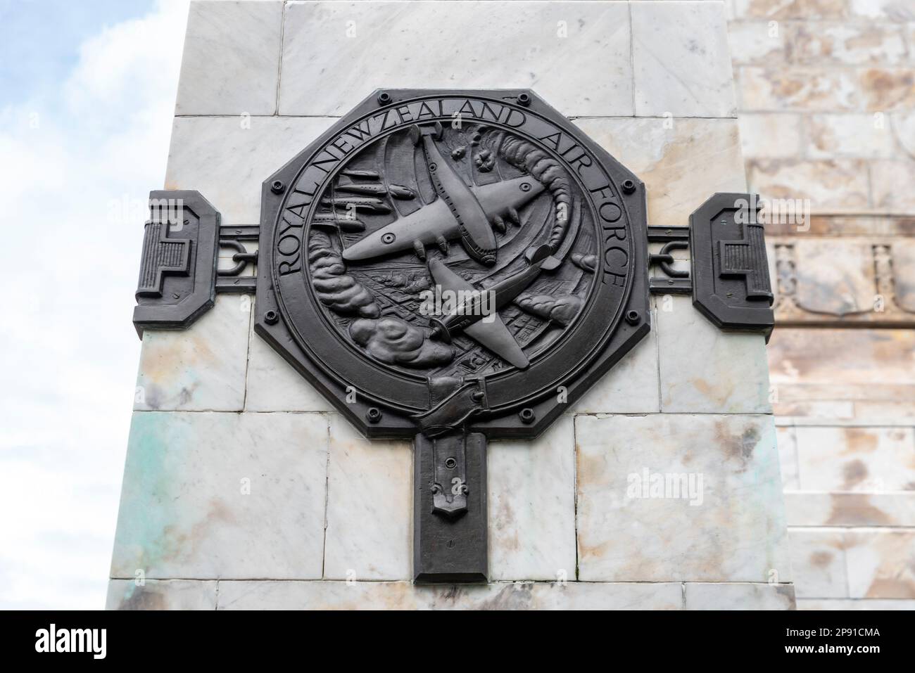 Royal New Zealand Air Force memorial plaque on Wellington Cenotaph, in