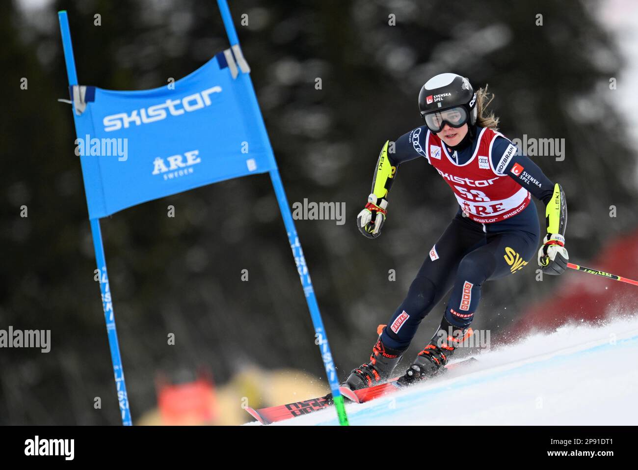 YEAR 20230310 Moa Boström Müssener, Sweden, during the first race in