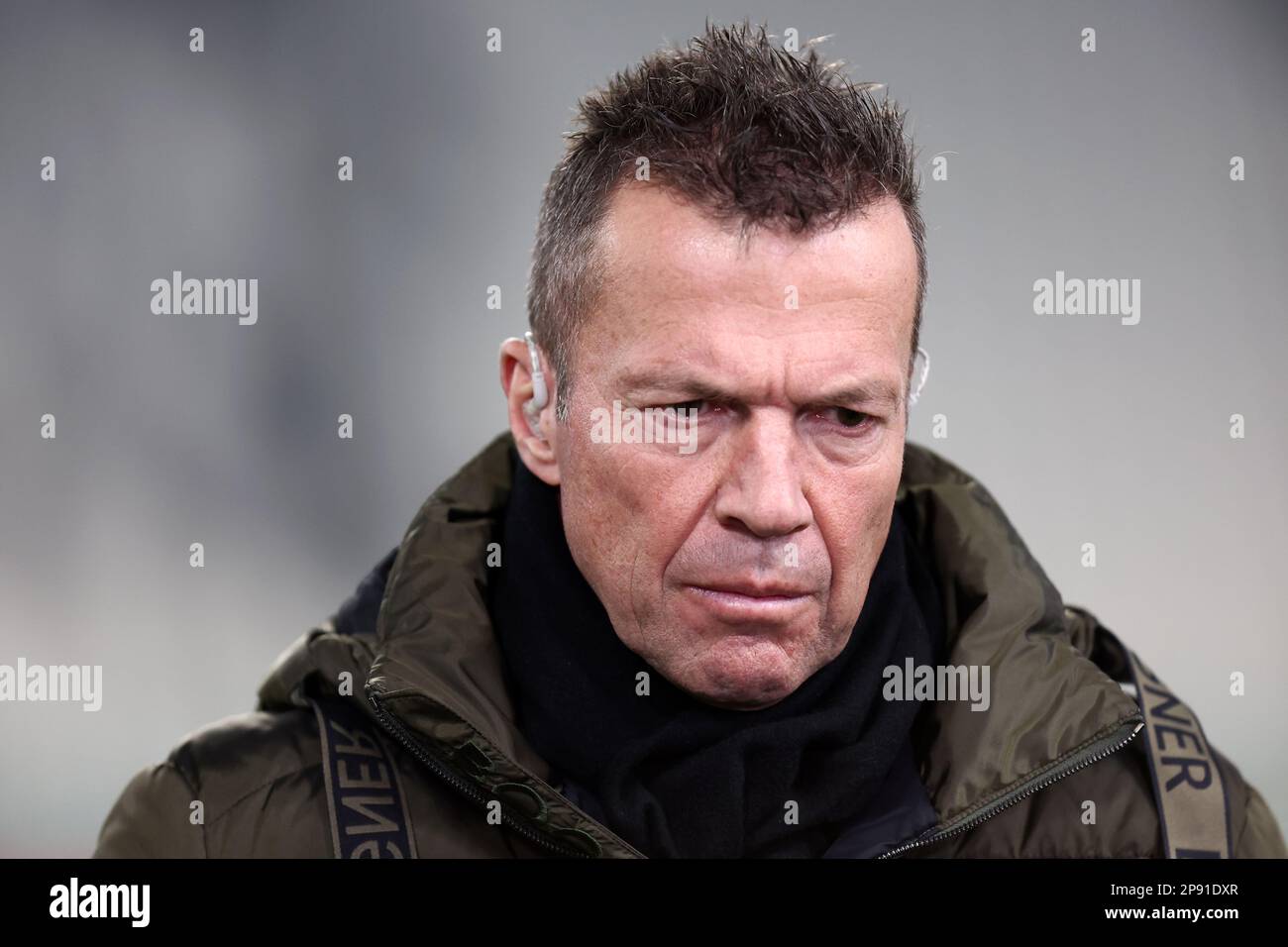 Former Player Lothar Matthaus looks on during the UEFA Europa League round of 16 first leg match beetween Juventus Fc and Sc Freiburg at Allianz Stadium on March 9 2023 in Turin, Italy . Stock Photo