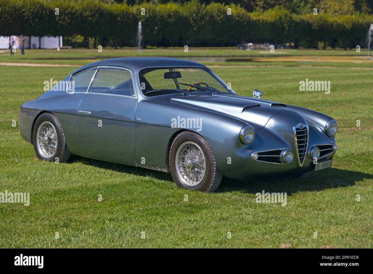 Chantilly, France - September 03 2016: Alfa Romeo 1900 SS Zagato was produced by Italian manufacturer Alfa Romeo between 1954 and 1958. Stock Photo