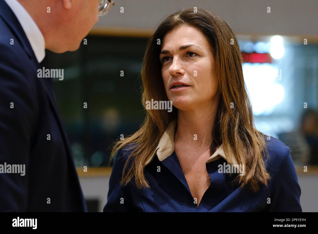 Brussels, Belgium. 10th Mar, 2023. Judit VARGA, Minister arrives for a Justice and Home Affairs Council at the EU headquarters in Brussels, Belgium on March 10, 2023. Credit: ALEXANDROS MICHAILIDIS/Alamy Live News Stock Photo