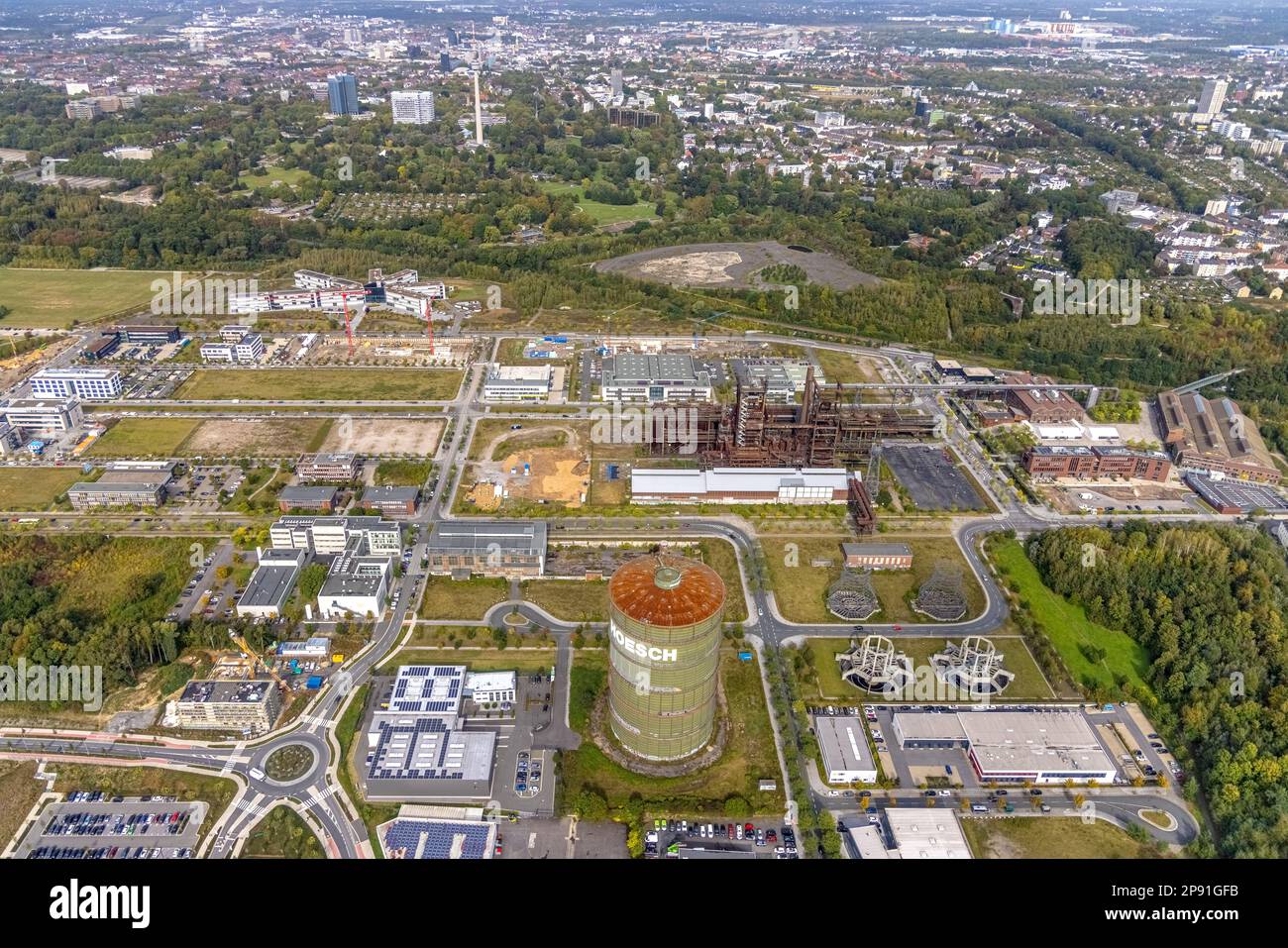Phoenix-West area and Hoesch-Gasometer as well as construction site for ...