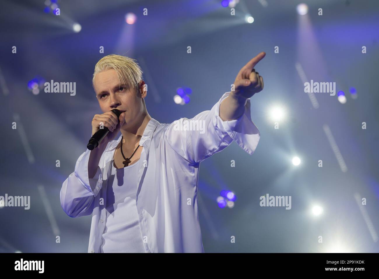 'Moscow. Singer SHAMAN (Yaroslav Dronov) performs at a solo concert at