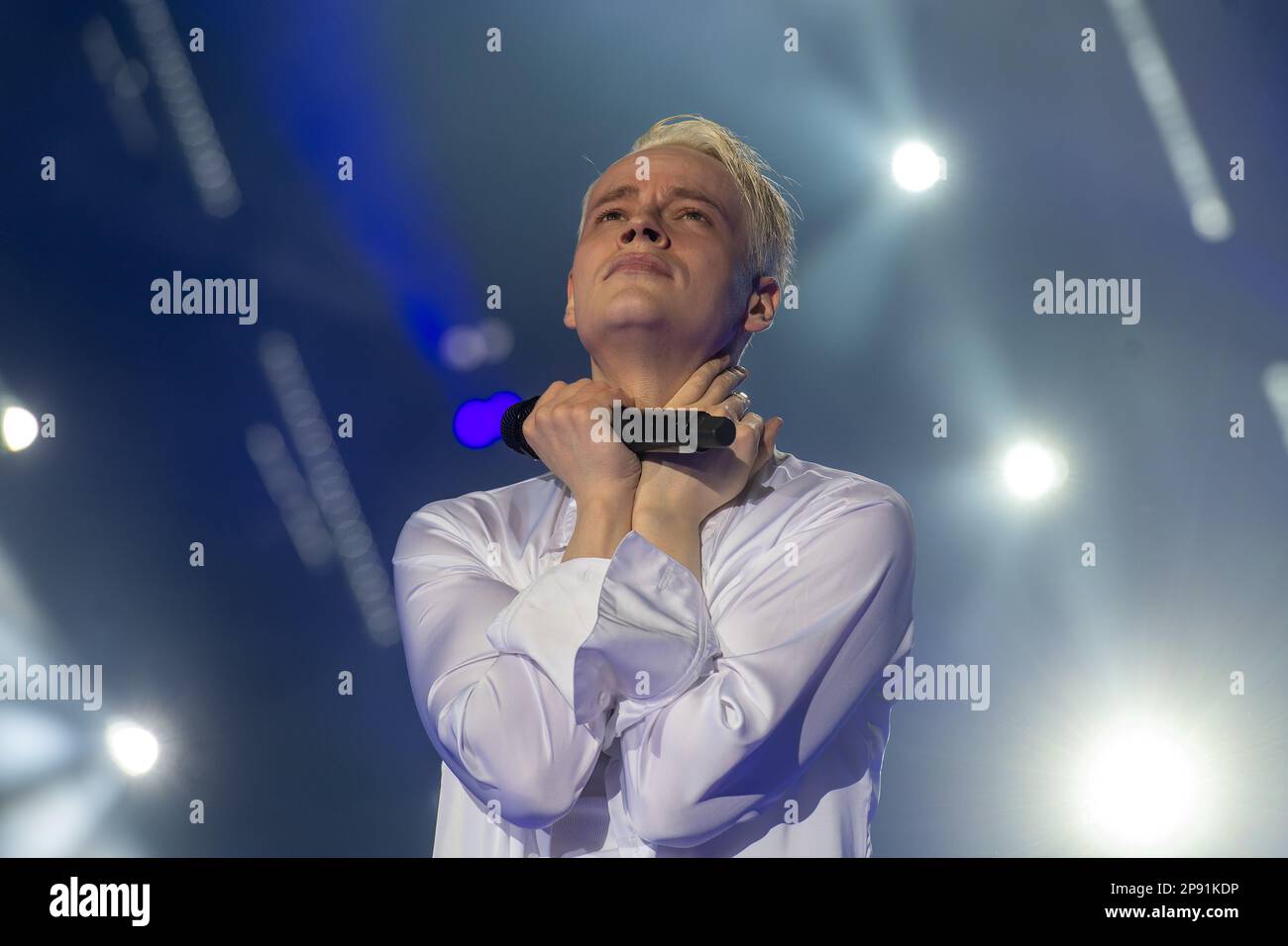 'Moscow. Singer SHAMAN (Yaroslav Dronov) performs at a solo concert at