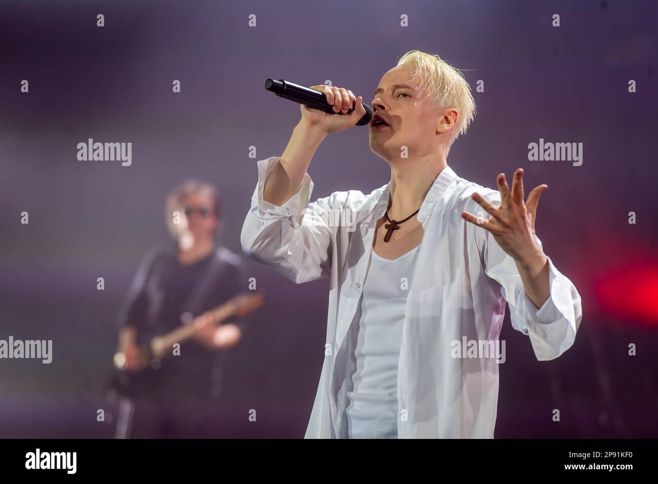 'Moscow. Singer SHAMAN (Yaroslav Dronov) performs at a solo concert at