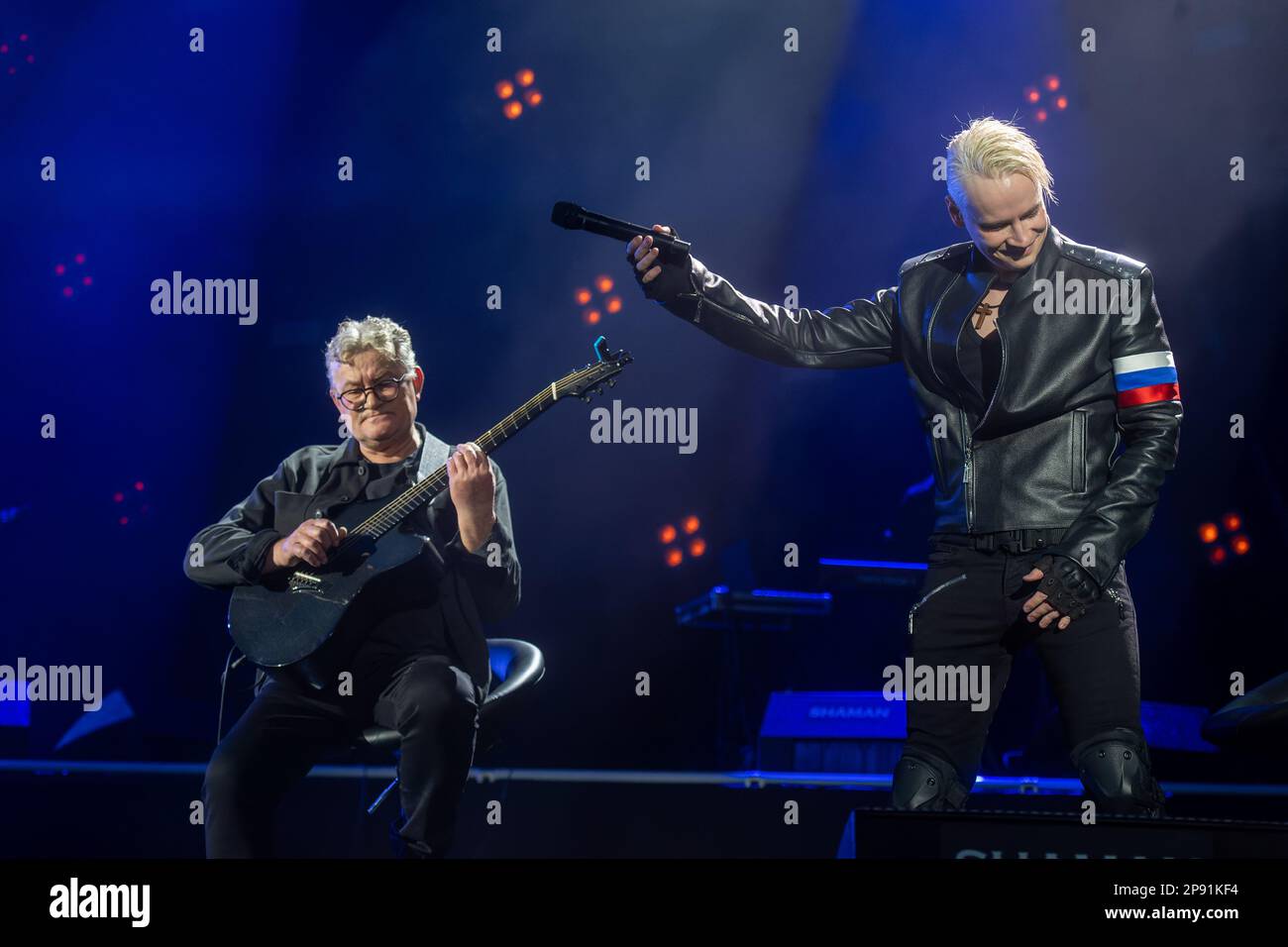 'Moscow. Singer Shaman (Yaroslav Dronov) with his father Yuri Dronov