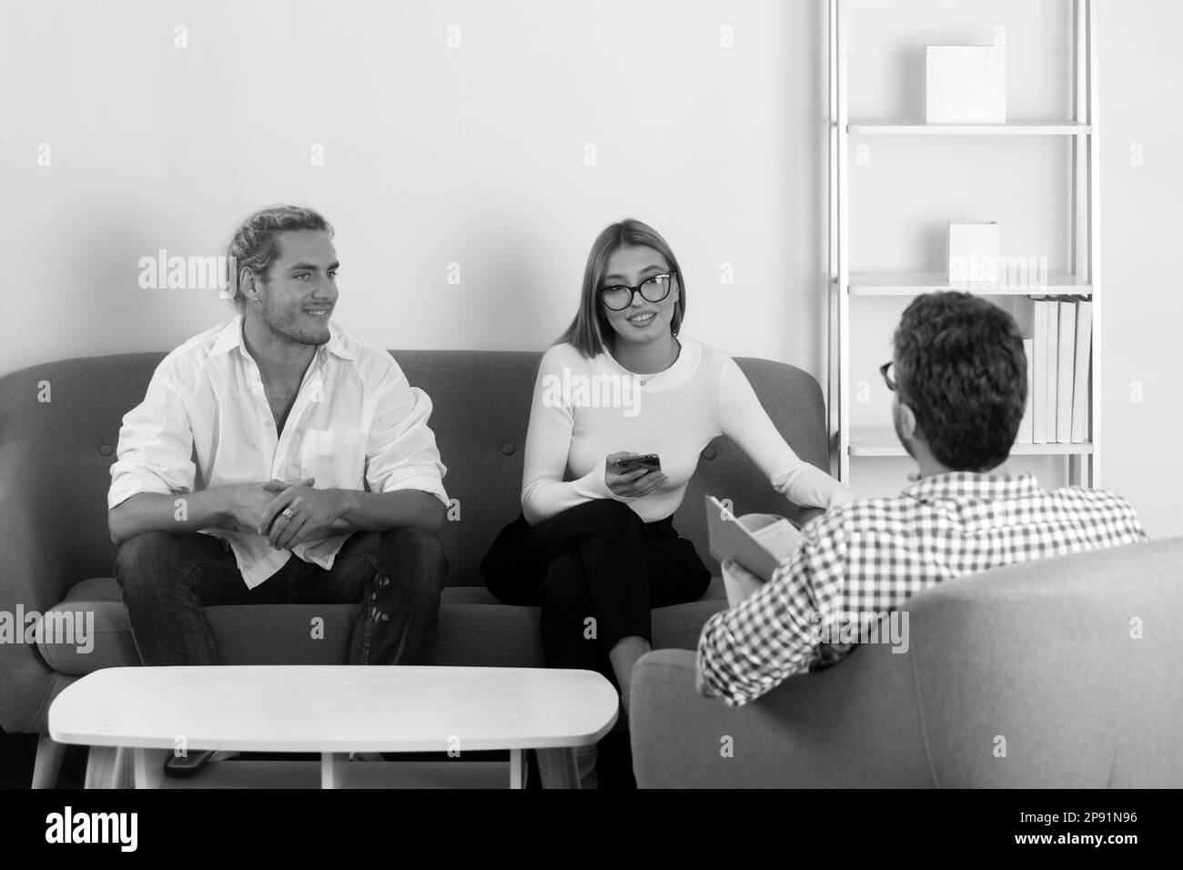 Family therapy session Black and White Stock Photos & Images - Alamy