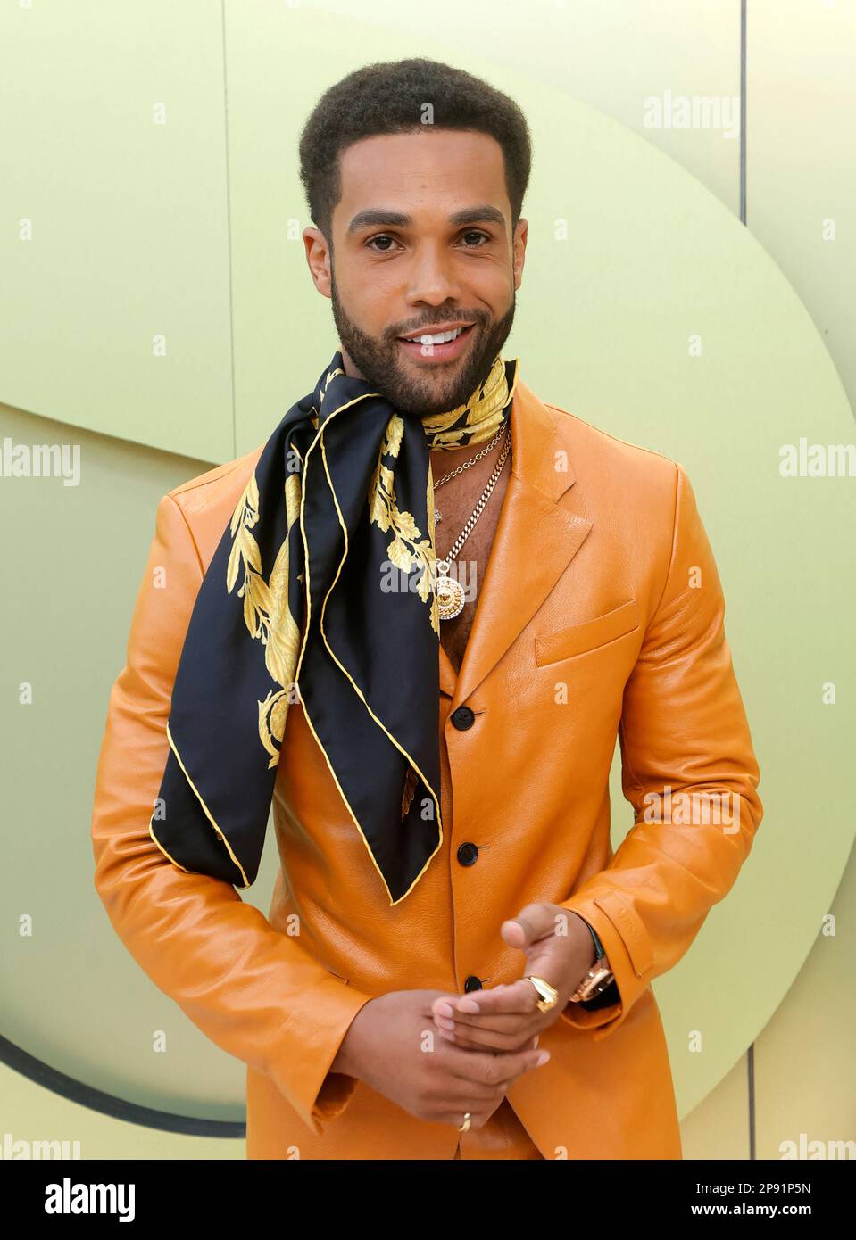 Lucien Laviscount Attends At The Versace FW23 Show Held At The Pacific