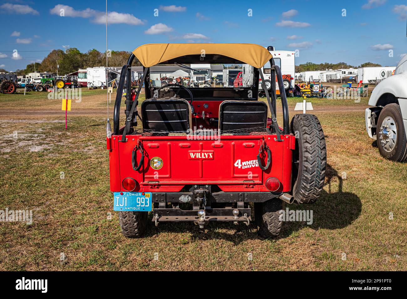 Fort Meade, FL February 26, 2022 High perspective rear view of a
