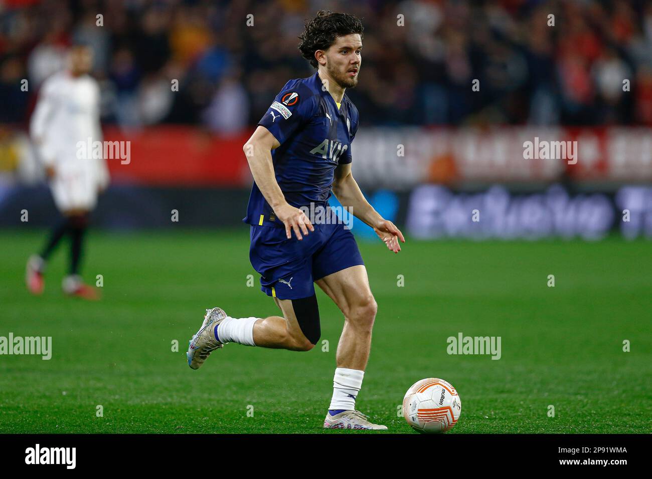 Ferdi Kadioglu of Fenerbahce  during the UEFA Europa League match, Round of 16, 1st leg, between Sevilla FC v Fenerbahce Spor Kulubu played at Ramon Sanchez Pizjuan Stadium on March 9, 2023 in Sevilla, Spain. (Photo by Antonio Pozo / PRESSIN) Stock Photo