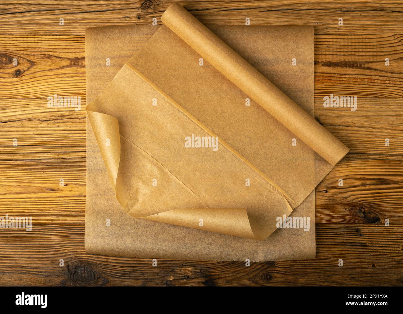 https://c8.alamy.com/comp/2P91YXA/brown-baking-paper-kraft-cooking-paper-sheet-texture-background-bakery-parchment-mockup-greaseproof-material-baking-paper-on-wood-background-top-v-2P91YXA.jpg