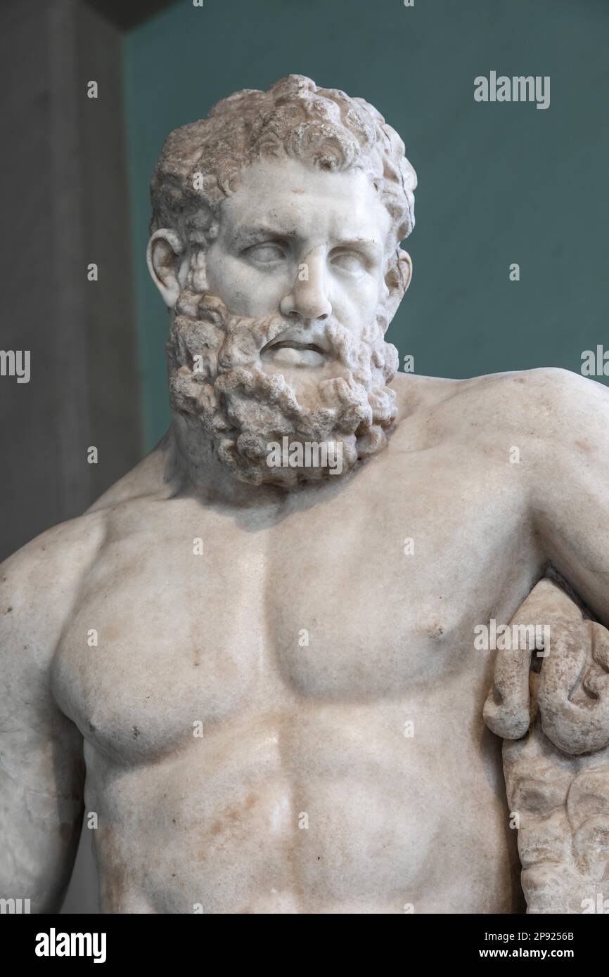Florence, Italy Circa March 2022 Hercules antique sculpture