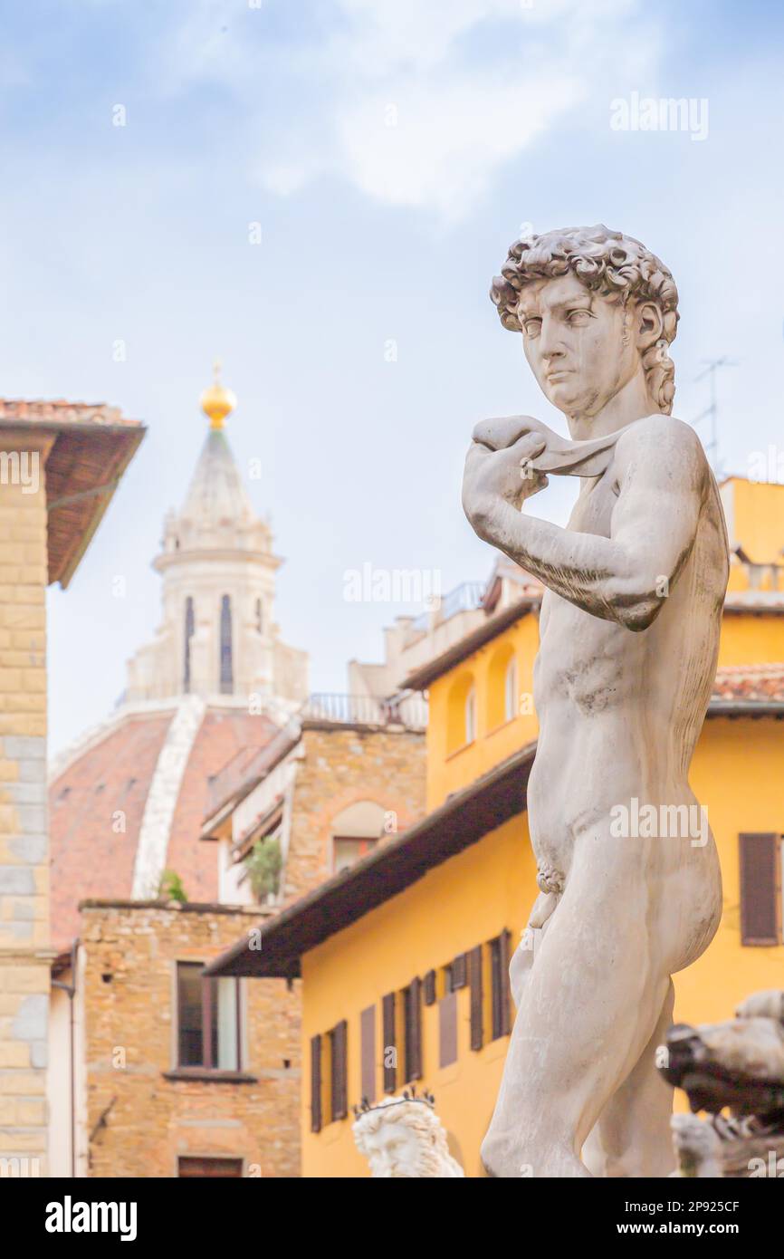 David by Michelangelo in Florence, Italy. Example of body perfection in ...