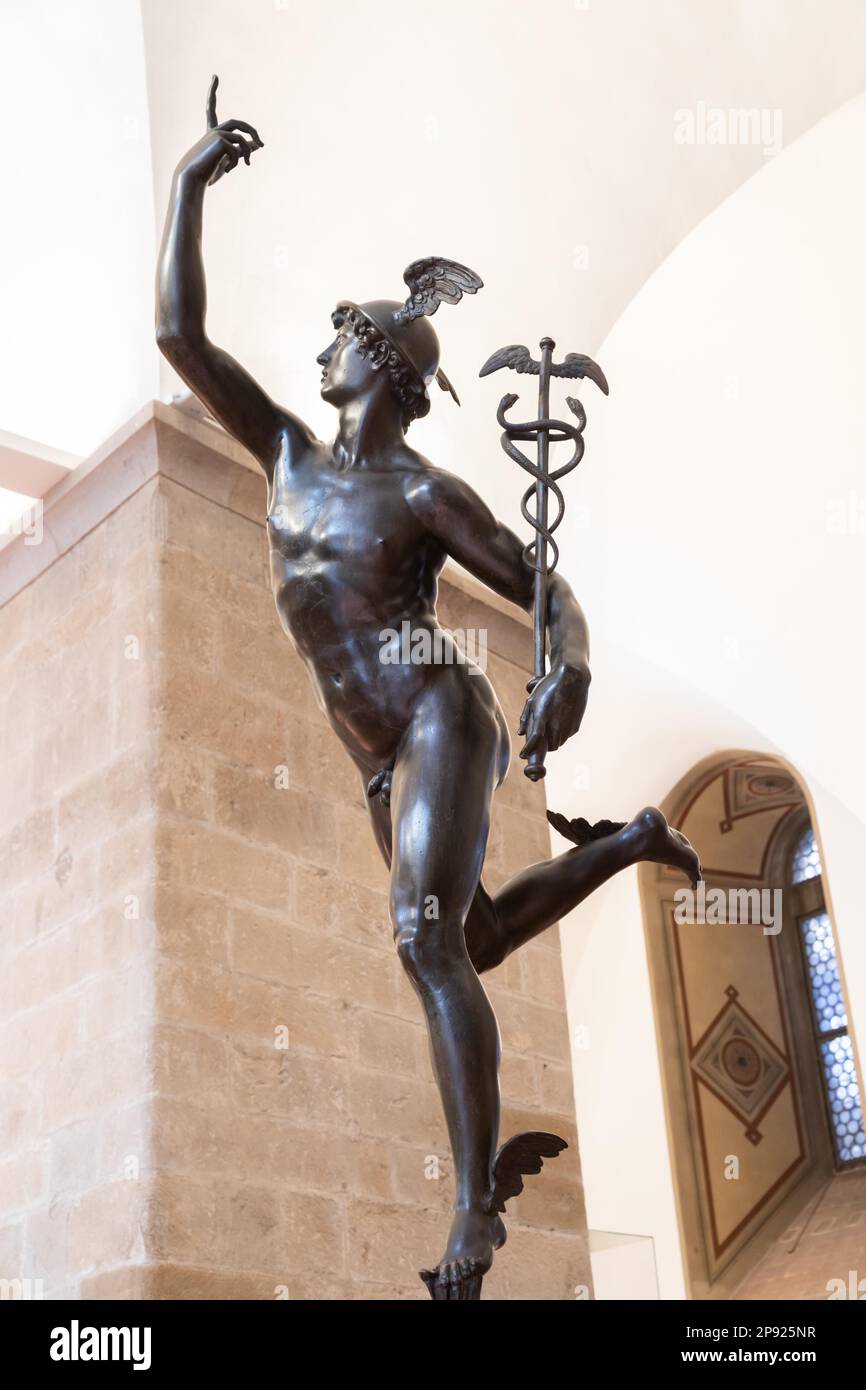 Florence, Italy Circa June 2021 Flying Mercury by Giambologna, 1580