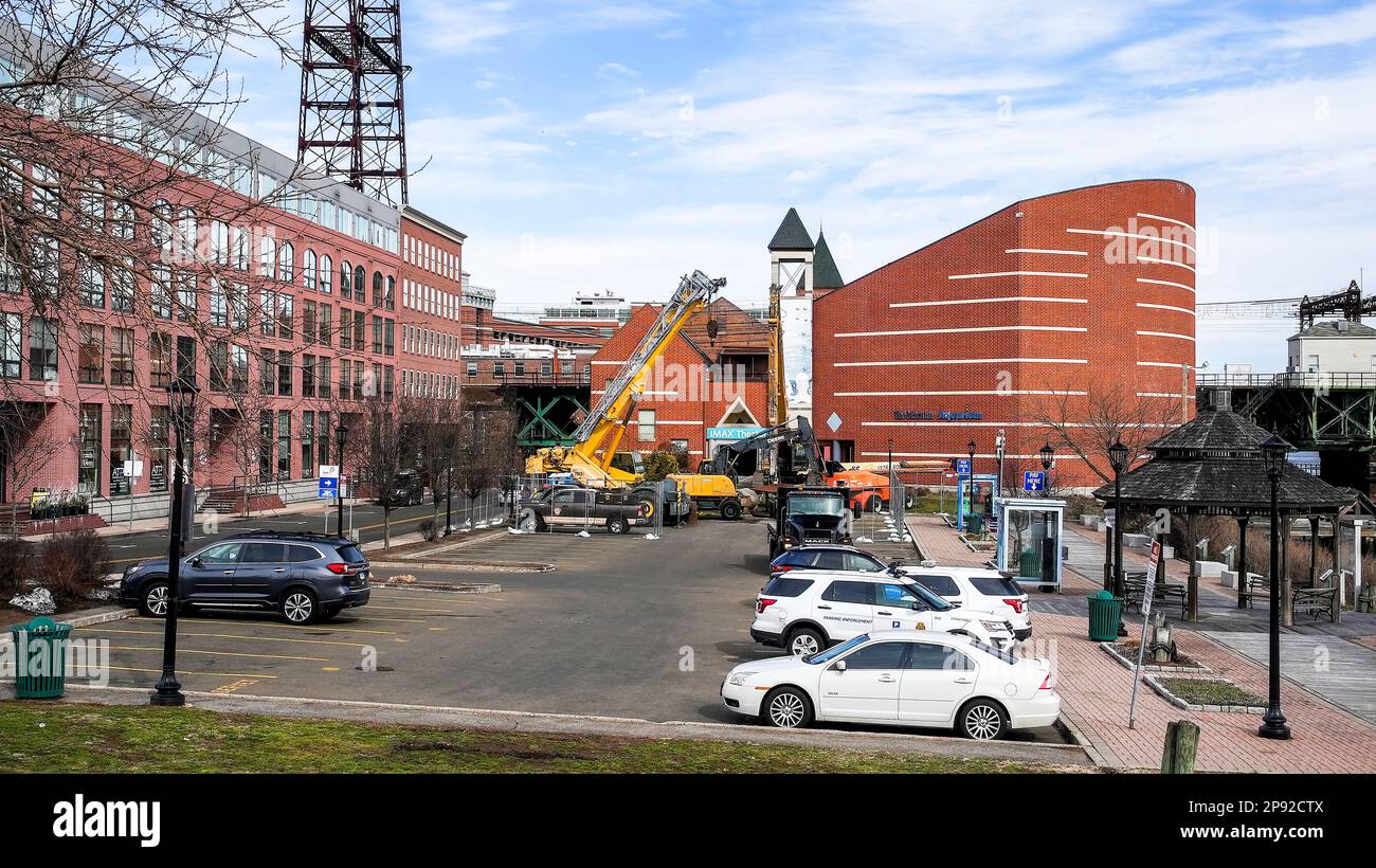 NORWALK, CT, USA MARCH, 7, 2023 IMAX building at the Maritime