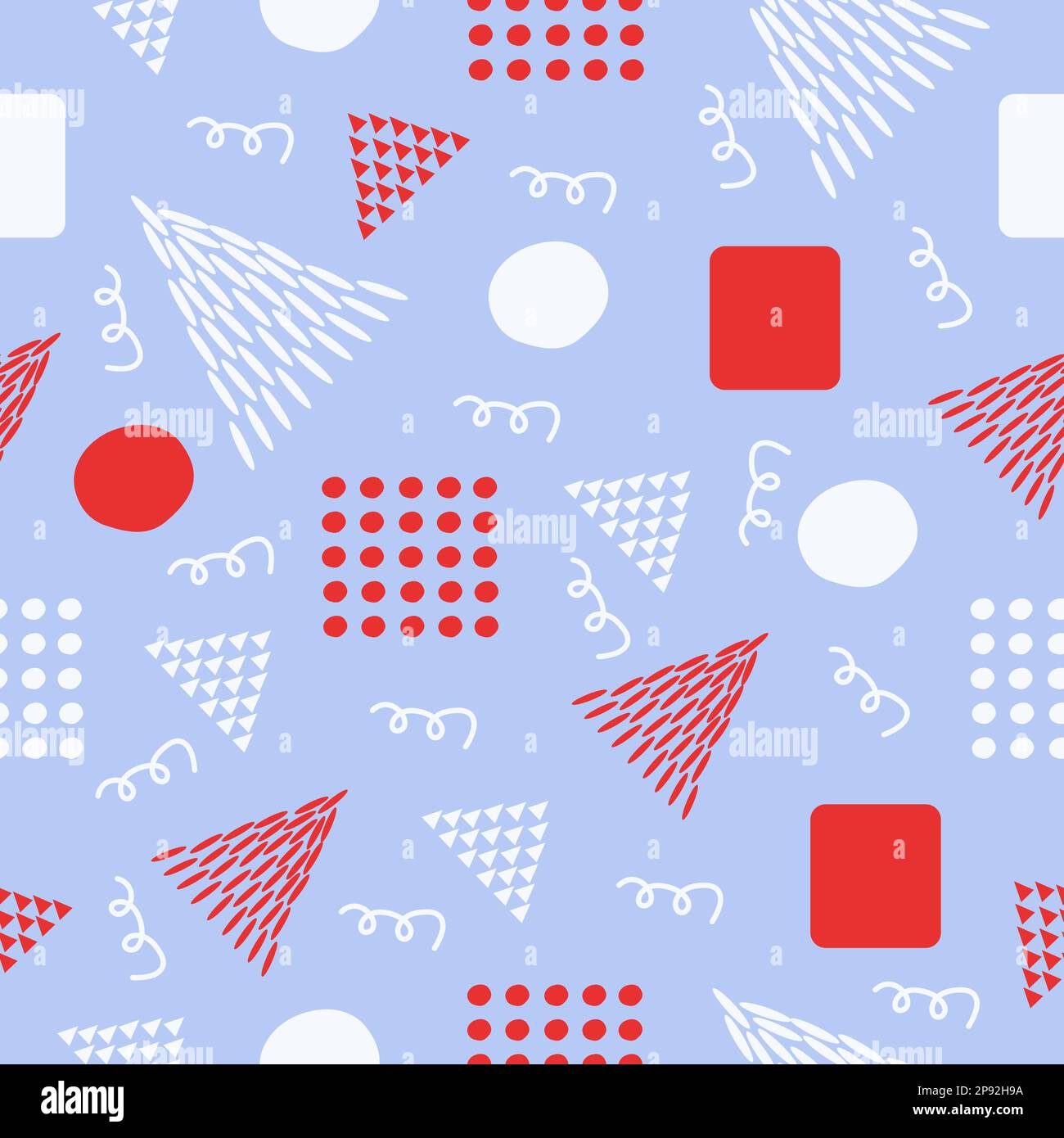 Cute abstract seamless pattern, geometric figures Stock Vector