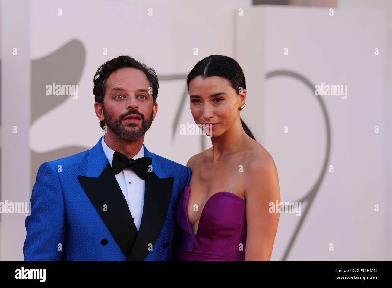 Nick Kroll and wife Lily Kwong red carpet ""Don't worry darling" Venice