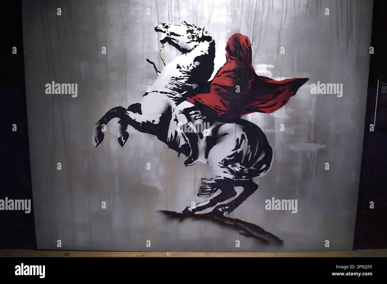 Rome, Italy. 10th Mar, 2023. General view of a Banksy artwork during of ...