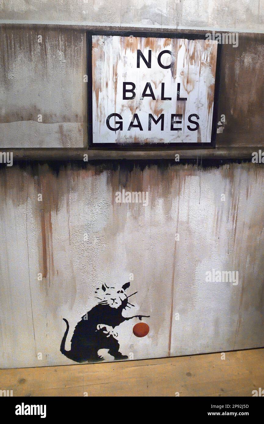 Rome, Italy. 10th Mar, 2023. General view of a Banksy artwork during of ...