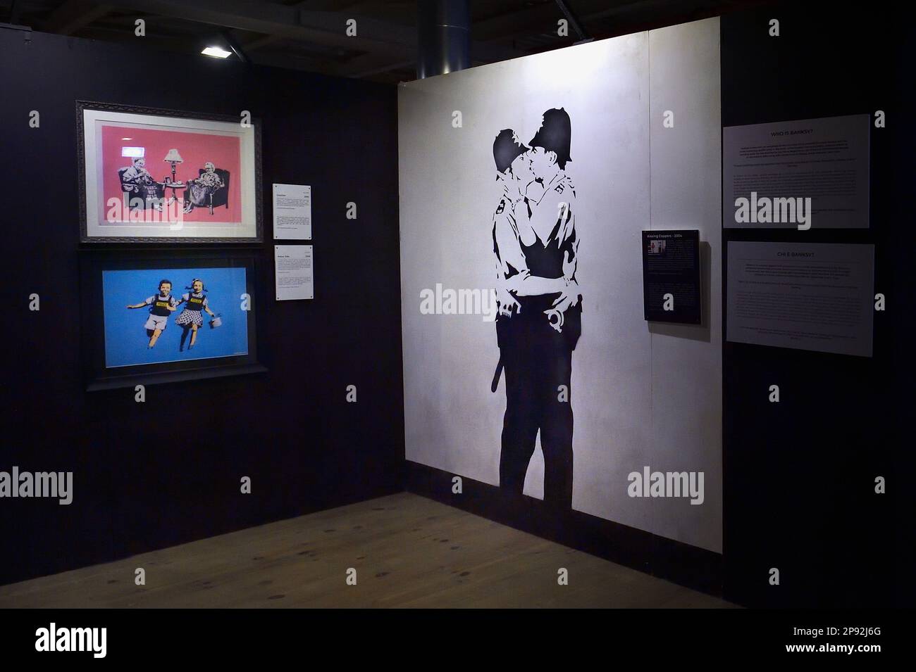 Rome, Italy. 10th Mar, 2023. General view of a Banksy artwork during of ...