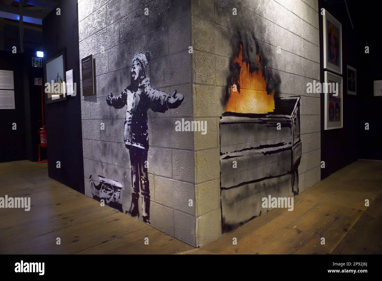 Rome, Italy. 10th Mar, 2023. General view of a Banksy artwork during of ...
