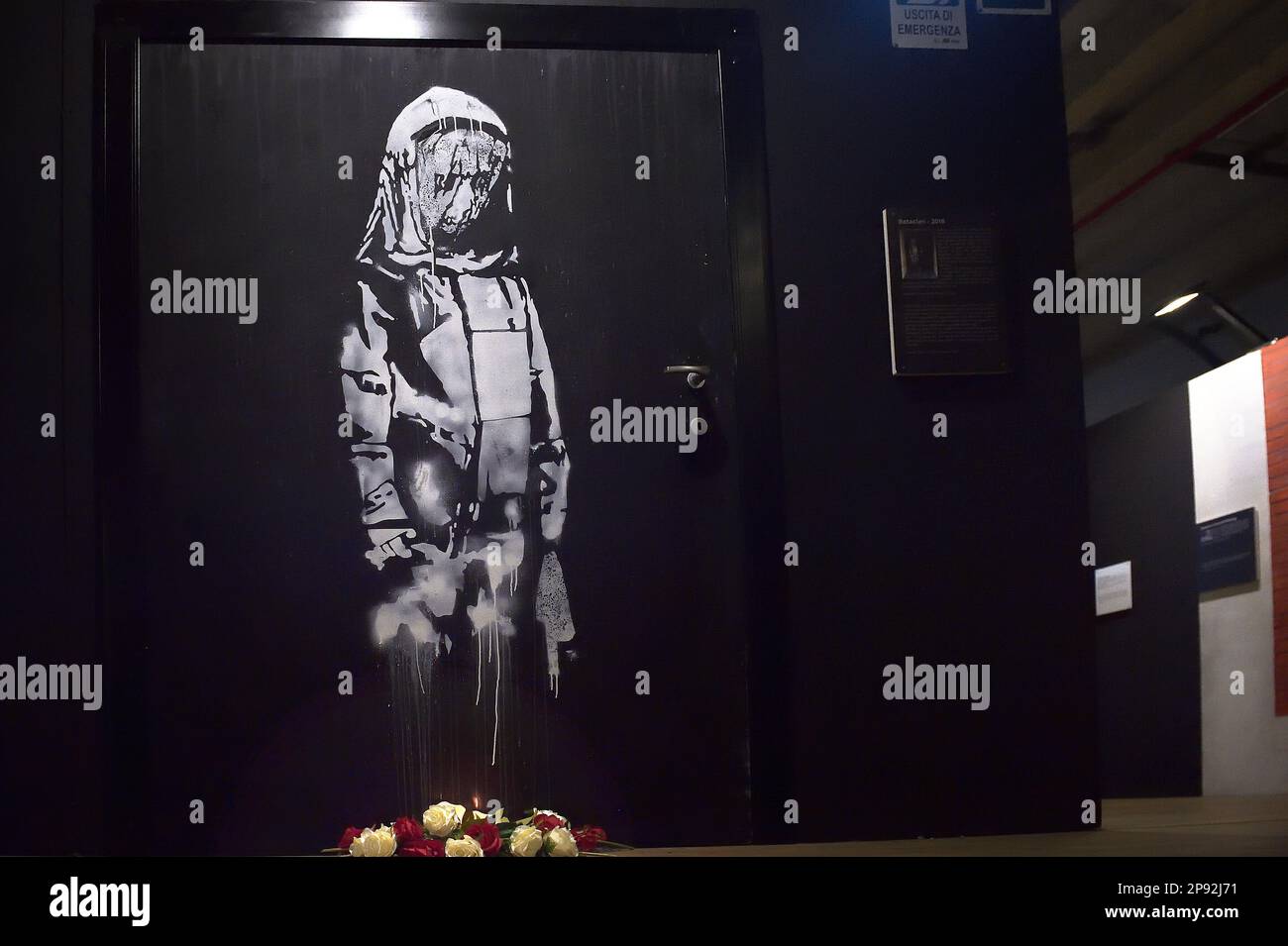 Rome, Italy. 10th Mar, 2023. General view of a Banksy artwork during of ...