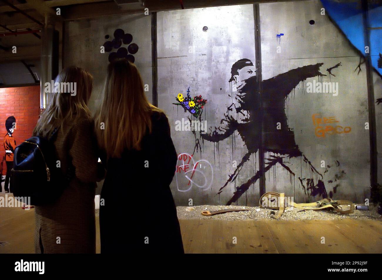 Rome, Italy. 10th Mar, 2023. General view of a Banksy artwork during of ...